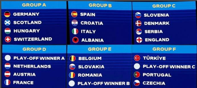 九球体育-2024年欧洲杯抽签，意大利和西班牙同组